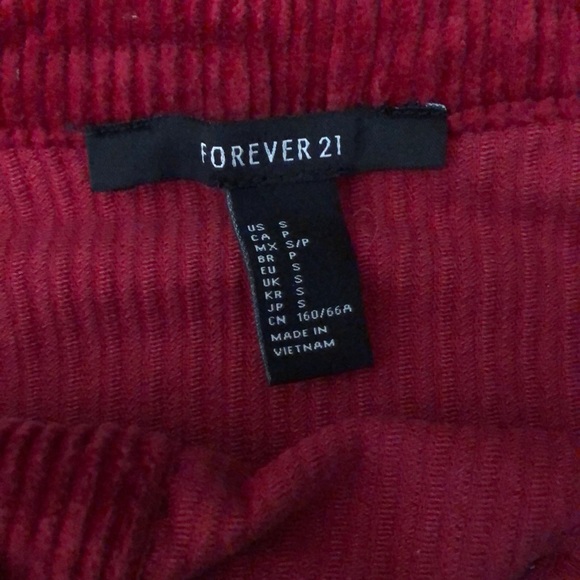 Red corduroy skirt - Picture 3 of 3